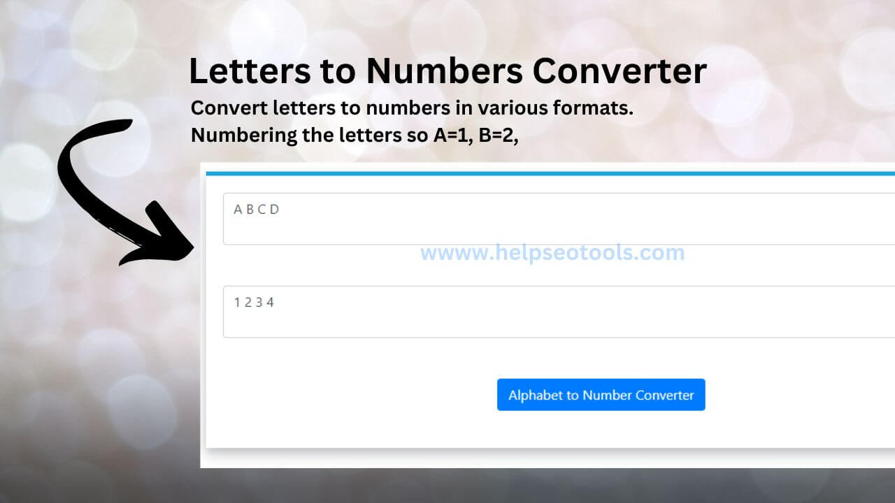 Letters to Numbers Converter